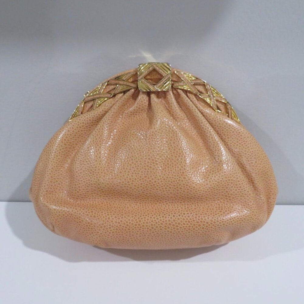 Vintage Judith Leiber Beige Lizard clutch